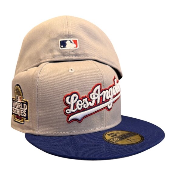 New Era Los Angeles Dodgers 59FIFTY Fitted Hat 2024 World Series Patch 7 1/2 - Picture 2 of 9